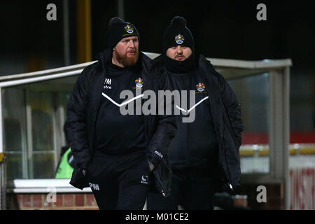 Romford Manager Paul Martin in Romford vs Ware, Bostik League Division 1 Nord Fußball am Schiff Lane am 17. Januar 2018 Stockfoto