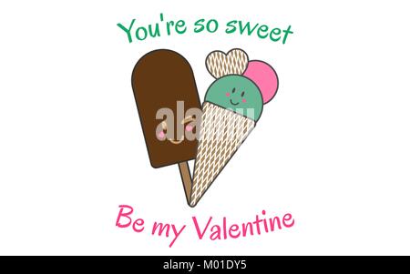 Valentinstag Grusskarten. Web Banner. Vector Illustration. Stock Vektor