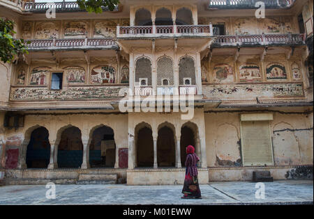 Die alten Galtaji Monkey Tempel, Jaipur, Indien Stockfoto