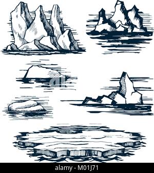 Eisberg Eisblöcke Stock Vektor