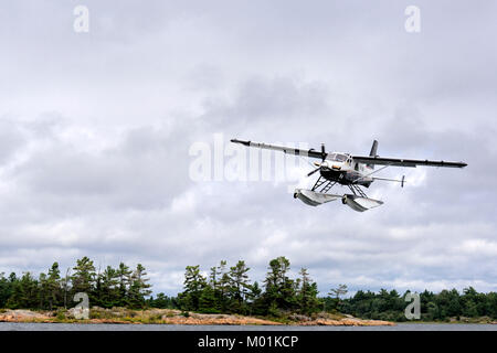 Die de Havilland turbo Beaver ist eine aktualisierte Version von der DHC-2, die über ein Pferd in den kanadischen Norden. Stockfoto