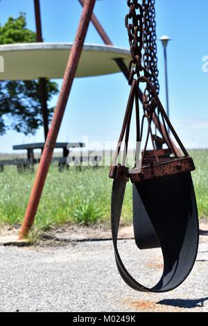 Abgebrochene Schaukel in Oklahoma Stockfoto