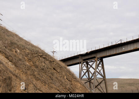 Graffiti Rail Road Bridge Stockfoto