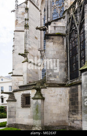 Reisen nach Frankreich - Mauern der Basilique Saint-Urbain de Troyes (Basilika des Heiligen Urban von Troyes) Stockfoto