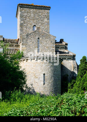 Reisen nach Frankreich - alte karolingische Kapelle Kirche bei Germigny-des-Prés Dorf in Loir-et-Cher region Stockfoto