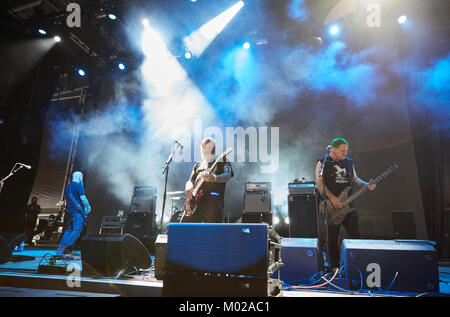 Die amerikanische nu-metal band Neurose führt ein Live Konzert in der norwegischen Musik Festival Øyafestivalen 2016 in Oslo. Norwegen, 13/08 2016. Stockfoto