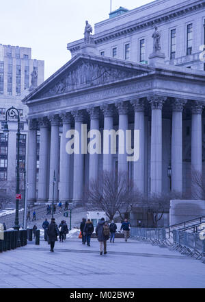 Die Daniel Patrick Moynihan United States Courthouse ist ein Gericht in Manhattan bei 500 Pearl Street in Foley Square im Civic Center Nachbarschaft Stockfoto