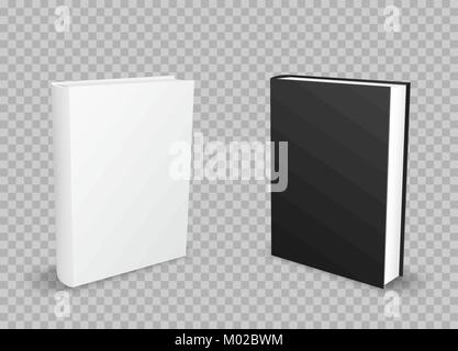 Schwarz und Weiß stehen Bücher Stock Vektor