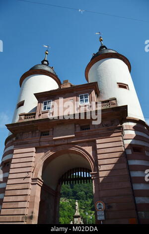 Karl Theodor Brücke Alte Brücke über den Neckar, Heidelberg, Deutschland Stockfoto