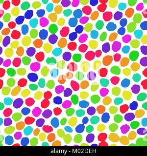 Unregelmäßige Punkte Rainbow Muster Stock Vektor