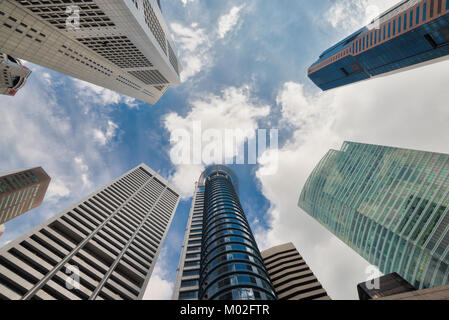 Bürogebäude in Raffles Place, Singapur Stockfoto