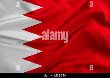 Flagge von Bahrain fabric Stockfoto