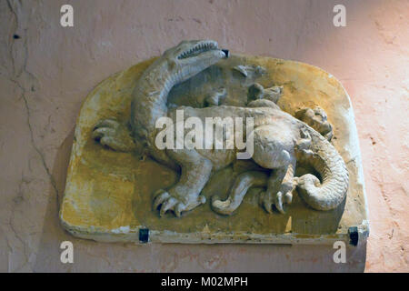 BLOIS, Frankreich - ca. Juni 2014: Salamander Abbildung, französischen Schloss von Blois Stockfoto