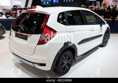 Brüssel - Jan 10, 2018: Honda Jazz Car auf dem Automobil-Salon in Brüssel vorgestellt. Stockfoto