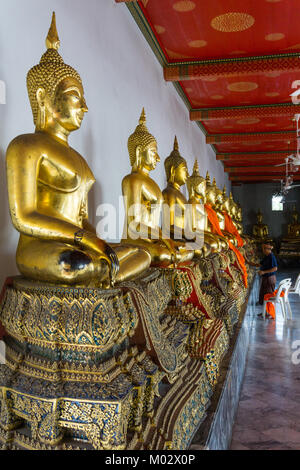 Asien, Thailand, Bangkok, Wat Pho Tempel, Buddha Statuen Stockfoto