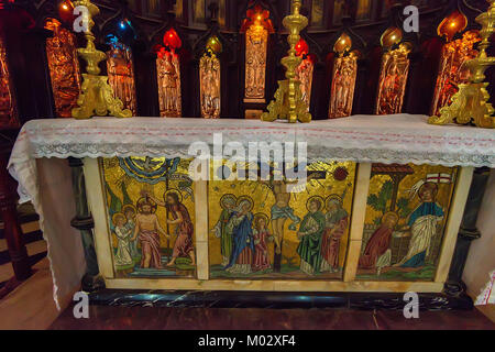 STONE Town, Sansibar - Januar 9, 2015: Altar der Christ Church Cathedral Stockfoto