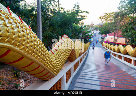 Treppe von Buddha Hill in Pattaya. Stockfoto