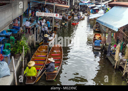 Asien, Thailand, Bangkok, Damnoen Saduak Markt Stockfoto