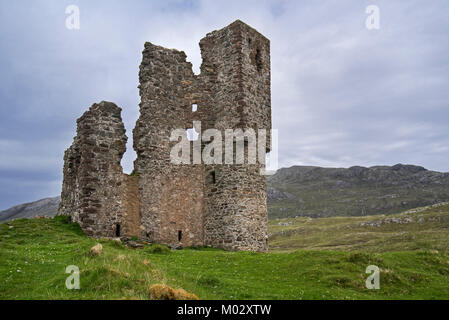 16. jahrhundert Ardvreck Castle am Loch Assynt in den schottischen Highlands, Sutherland, Schottland, UK Ruine Stockfoto