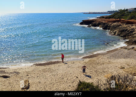 Cala Blanca Cove, Alcossebre, Spanien Stockfoto