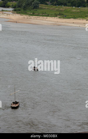 Boote auf dem Fluss Loire. Touraine Amboise, Frankreich Stockfoto