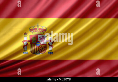 Wehende Flagge Spanien Stockfoto