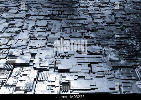 3D-rendering Metall Hintergrund mit abstrakten Muster Stockfoto