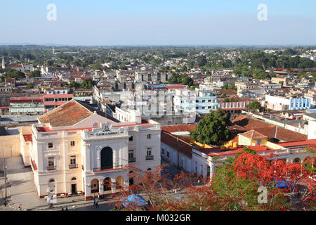 Luftaufnahme der Hauptplatz in Santa Clara, Kuba. Stockfoto