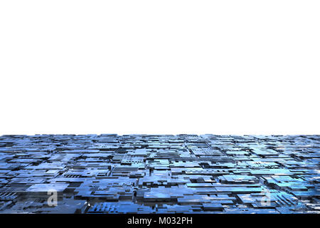 3D-Rendering grunge metal Stock auf weißem Hintergrund Stockfoto