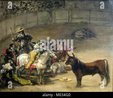 Stierkampf, suerte de varas von Francisco de Goya, 1824, Getty Center Stockfoto