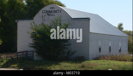 Brownlee, Nebraska Gemeinschaft Halle 1 Stockfoto