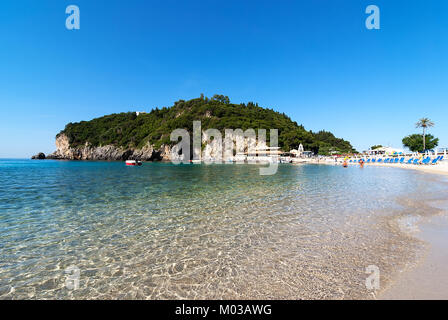 Schönen Paleokastritsa Strand auf Korfu Stockfoto