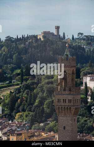 Die vielfältigen Sehenswürdigkeiten der Altstadt von Florenz in der Toskana, Italien - September 2017 Stockfoto