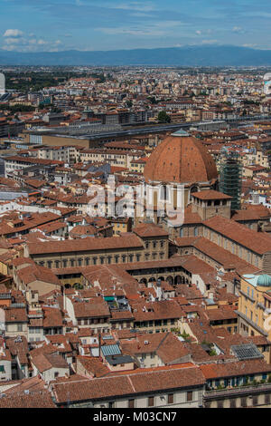 Die vielfältigen Sehenswürdigkeiten der Altstadt von Florenz in der Toskana, Italien - September 2017 Stockfoto