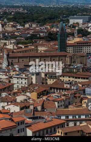 Die vielfältigen Sehenswürdigkeiten der Altstadt von Florenz in der Toskana, Italien - September 2017 Stockfoto