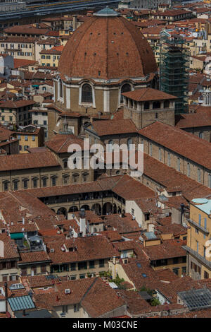 Die vielfältigen Sehenswürdigkeiten der Altstadt von Florenz in der Toskana, Italien - September 2017 Stockfoto