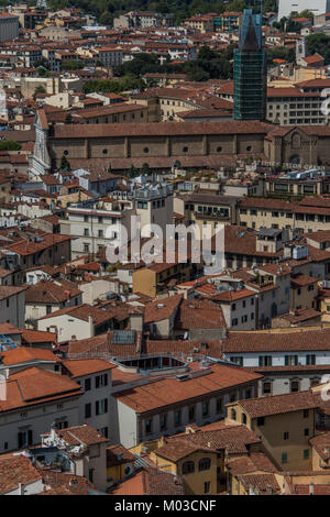 Die vielfältigen Sehenswürdigkeiten der Altstadt von Florenz in der Toskana, Italien - September 2017 Stockfoto