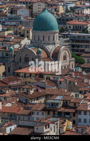 Die vielfältigen Sehenswürdigkeiten der Altstadt von Florenz in der Toskana, Italien - September 2017 Stockfoto