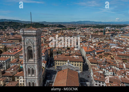 Die vielfältigen Sehenswürdigkeiten der Altstadt von Florenz in der Toskana, Italien - September 2017 Stockfoto