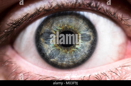 Menschliche Auge - Close-up Makro Stockfoto