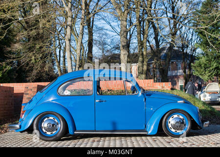 1972 1300 cc VW Beetle Auto in Bicester Heritage Center. Oxfordshire, England Stockfoto