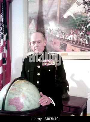 LEMUEL C. HIRTE Jr (1896-1990) als Kommandant der US Marine Corps im Februar 1952 Stockfoto