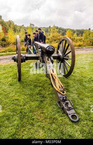 Bürgerkrieg Morgendunst und Re-enactment Medway, Massachusetts, USA Stockfoto