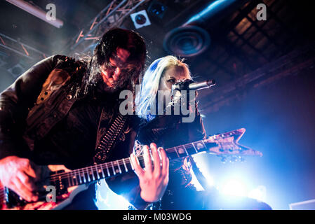 Mailand, Italien. 17. Januar, 2018. Michael Amottperforms mit Arch Enemy im Alcatraz in Mailand, Italien. 17 Jan, 2018. Credit: Alberto Gandolfo/Alamy leben Nachrichten Stockfoto