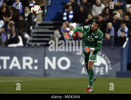 Leganes, Spanien. 18. Januar, 2018. Nereo während des Spiels, Jan 2018 Leganés und Real Madrid CF Butarque Stadium, Copa del Rey Viertelfinale Tannen Bein match Credit: Manu Reino/SOPA/ZUMA Draht/Alamy leben Nachrichten Stockfoto