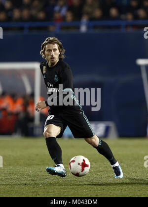 Leganes, Spanien. 18. Januar, 2018. Modric während des Spiels, Jan 2018 Leganés und Real Madrid CF Butarque Stadium, Copa del Rey Viertelfinale Tannen Bein match Credit: Manu Reino/SOPA/ZUMA Draht/Alamy leben Nachrichten Stockfoto