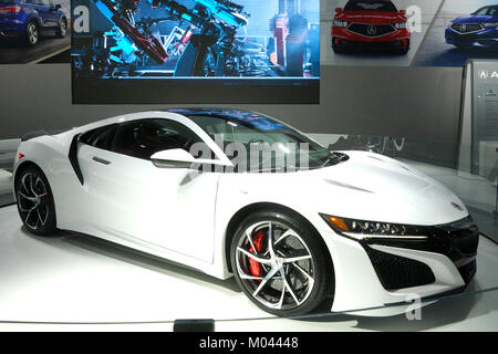 Montreal, Kanada. 18 Jan, 2018. Acura NSX Sportwagen auf der Auto Show in Montreal. Credit: Mario Beauregrad/Alamy leben Nachrichten Stockfoto