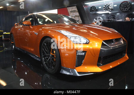 Montreal, Kanada. 18 Jan, 2018. Der Nissan GT-R Sportwagen am Montreal Auto Show. Credit: Mario Beauregrad/Alamy leben Nachrichten Stockfoto