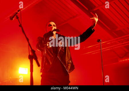 Southampton, Hampshire, Großbritannien. 18. Januar, 2018. Motor - American harcore Gothic Metal Band Motionless in White aka MIW durchführen an den Motor, 18. Januar 2018 in Southampton, UK Credit: Dawn Fletcher-Park/Alamy leben Nachrichten Stockfoto