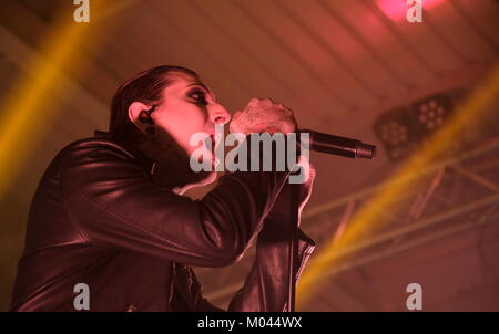 Southampton, Hampshire, Großbritannien. 18. Januar, 2018. Motor - American harcore Gothic Metal Band Motionless in White aka MIW durchführen an den Motor, 18. Januar 2018 in Southampton, UK Credit: Dawn Fletcher-Park/Alamy leben Nachrichten Stockfoto